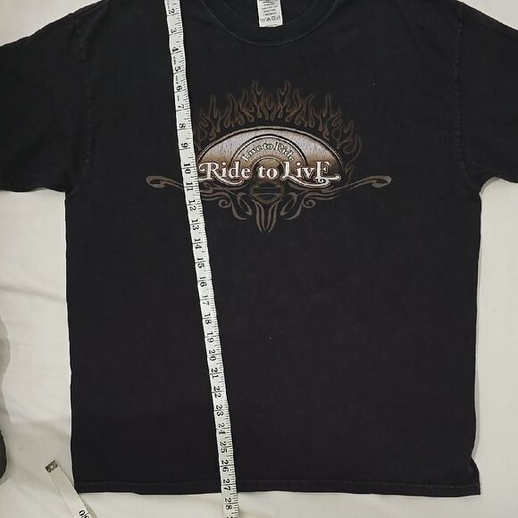 Harley-Davidson Black Graphic T-Shirt vintage size large - Picture 4 of 8